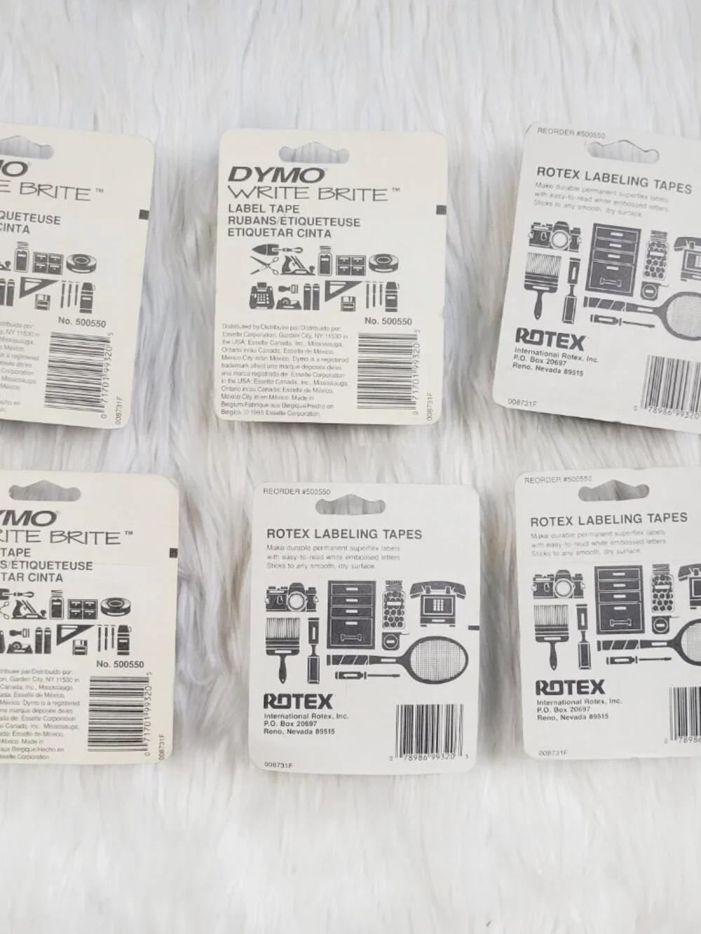 Vintage Rotex Label Maker & Dymo Write Brite & Labelizer Pink Purple Tape Sealed